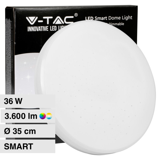 V-Tac Smart VT-5138 Plafoniera LED Rotonda 36W SMD RGB+W V-Tac Smart VT-5138 Plafoniera LED Rotonda 36W SMD RGB+W
