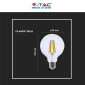 Immagine 8 - V-Tac VT-2354 Lampadina LED E27 4W Bulb G95 Globo Filament in