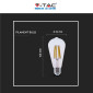 Immagine 7 - V-Tac VT-2364 Lampadina LED E27 4W Bulb ST64 Filament in Vetro