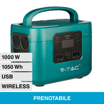 V-Tac VT-1001 Accumulatore Portatile LiFePO4 1050Wh 1000W