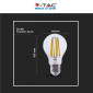 Immagine 7 - V-Tac VT-2334 Lampadina LED E27 4W Bulb A60 Goccia Filament in
