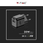 Immagine 7 - V-Tac Smart VT-5320 Caricabatterie con Spina 10A 2P Adattatore Porta USB e Type-C Ricarica Rapida