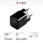 Immagine 4 - V-Tac Smart VT-5330 Caricabatterie con Spina 10A 2P Adattatore Porta USB e Type-C Ricarica Rapida