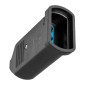 Ecova Presa Bipasso 10/16A 2P+T IP44 in Gomma Antispruzzo con Uscita Cavo Dritta Colore Nero - mod. 33201