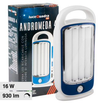 CFG Luce Quadra Andromeda 4 Lampada a Lanterna con 4 Tubi LED