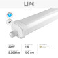 Immagine 2 - Life Tubo LED Plafoniera 30W Lampadina SMD IP65 120cm - mod.