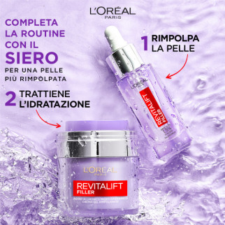 L'Oréal Paris Revitalift Filler Crema-Gel Rimpolpante con Acido Ialuronico - Barattolo da 50ml