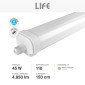 Immagine 2 - Life Tubo LED Plafoniera 45W Lampadina SMD IP65 150cm - mod.