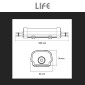 Immagine 5 - Life Tubo LED Plafoniera 80W Lampadina SMD IP65 150cm - mod.