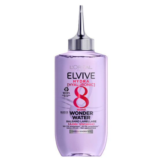 L'Oréal Paris Elvive Hydra Hyaluronic 8 secondi Wonder Water Balsamo Lamellare Per Capelli L'Oréal Paris Elvive Hydra Hyaluronic 8 secondi Wonder Water Balsamo Lamellare Per Capelli