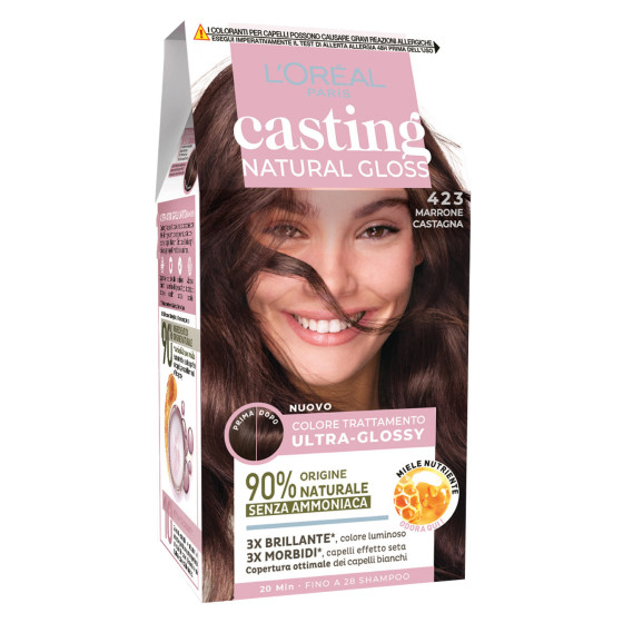 L'Oréal Paris Casting Natural Gloss Trattamento Colorante Ultra-Glossy Tono su Tono Colore 423 L'Oréal Paris Casting Natural Gloss Trattamento Colorante Ultra-Glossy Tono su Tono Colore 423