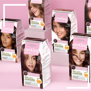 L'Oréal Paris Casting Natural Gloss Trattamento Colorante Ultra-Glossy Tono su Tono 523 Castano