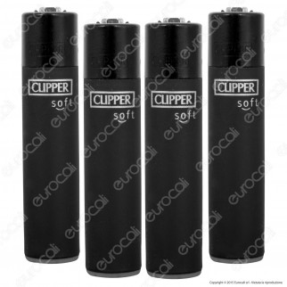 Clipper Large Fantasia Soft Black - 4 Accendini