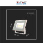 Immagine 9 - V-Tac VT-4924 Faro LED Floodlight 20W SMD IP65 Colore Bianco - SKU 6740 / 6741 / 6742