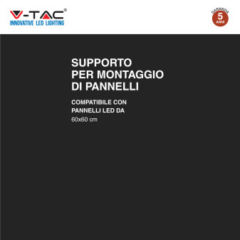 Supporto Montaggio a Soffitto per Pannelli 60x60 cm V-Tac