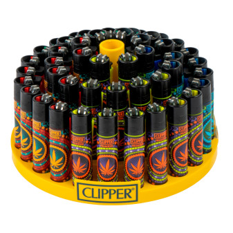 Clipper Large Accendini Grandi Fantasia Power Leaves 1 - Box da 48 Accendini