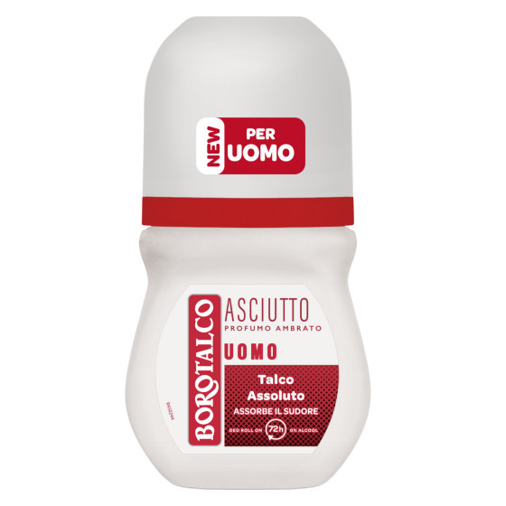 Asciutto Uomo Deodorante Deo Roll-On 72h Ambrato Borotalco Asciutto Uomo Deodorante Deo Roll-On 72h Ambrato Borotalco