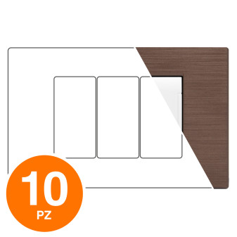 MAPAM Placca Tecnopolimero Spazzolato ART 3P Bronzo - Confezione 10pz - mod....
