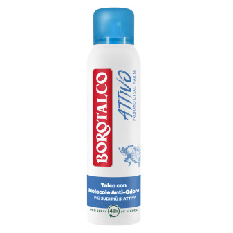 Borotalco Attivo Deodorante Deo Spray 48h Talco con Molecole Anti Odore 0%...