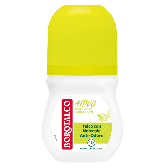 Attivo Deodorante Roll-On 48h Cedro e Lime 50ml Borotalco Attivo Deodorante Roll-On 48h Cedro e Lime 50ml Borotalco