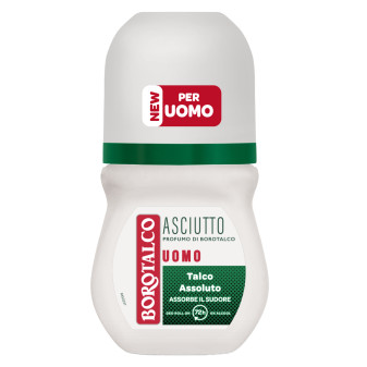 Borotalco Asciutto Uomo Deodorante Deo Roll-On 72h con Talco Assoluto 0%...