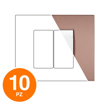 MAPAM Placca Tecnopolimero ART 2P Bronzo - Confezione 10pz - mod. 8002-14 -...