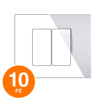 MAPAM Placca Tecnopolimero ART 2P Silver - Confezione 10pz - mod. 8002-09 -...