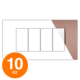 MAPAM Placca Tecnopolimero ART 4P Bronzo - Confezione 10pz - mod. 8004-14 -...