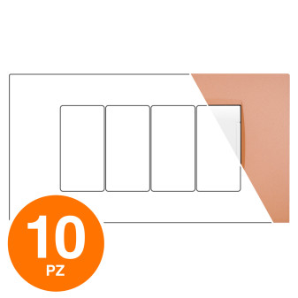 MAPAM Placca Tecnopolimero ART 4P Arancio - Confezione 10pz - mod. 8004-16 -...