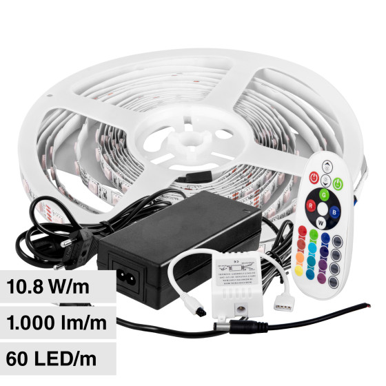 VT-5050 Kit Striscia LED 54W Flessibile RGB 12V 5m V-Tac VT-5050 Kit Striscia LED 54W Flessibile RGB 12V 5m V-Tac