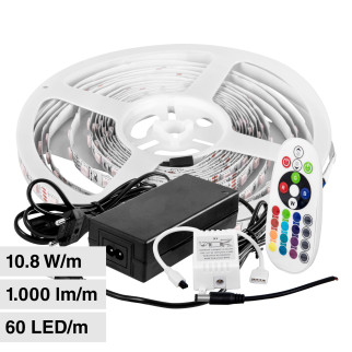 VT-5050 Kit Striscia LED 54W Flessibile RGB 12V 5m V-Tac