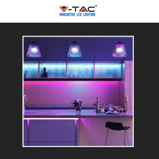 VT-5050 Kit Striscia LED 54W Flessibile RGB 12V 5m V-Tac