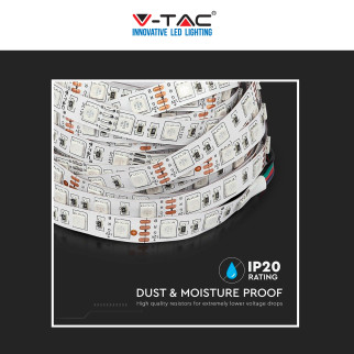 VT-5050 Kit Striscia LED 54W Flessibile RGB 12V 5m V-Tac
