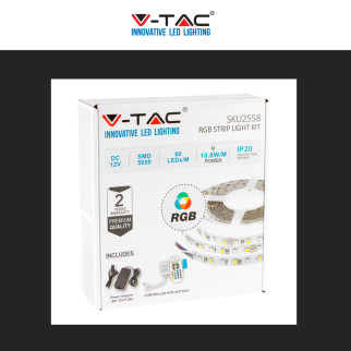 VT-5050 Kit Striscia LED 54W Flessibile RGB 12V 5m V-Tac