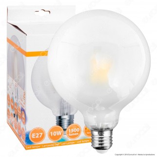 SkyLighting Lampadina LED E27 10W Globo G125 Frost Filamento - mod.