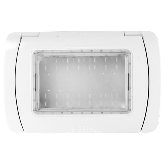 MAPAM Placca Idrobox IP55 JOY 3P Bianco - mod. S5003B - Compatibile con BTicino MATIX MAPAM Placca Idrobox IP55 JOY 3P Bianco - mod. S5003B - Compatibile con BTicino MATIX