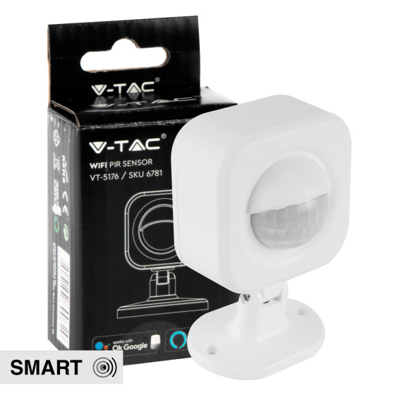 VT-5176 Sensore PIR di Movimento Wi-Fi Bianco V-Tac Smart VT-5176 Sensore PIR di Movimento Wi-Fi Bianco V-Tac Smart