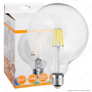 SkyLighting Lampadina LED E27 10W Globo G125 Filamento - mod.