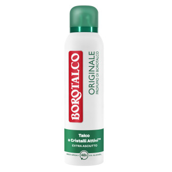 Borotalco Deodorante Deo Spray Original 48h con Talco a Cristalli Attivi 0%...