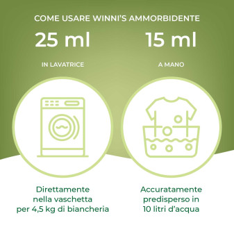 Ammorbidente Lavatrice Concentrato e Bucato a Mano Winni's