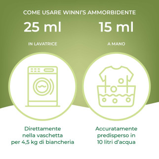 Ammorbidente Lavatrice Concentrato e Bucato a Mano Winni's