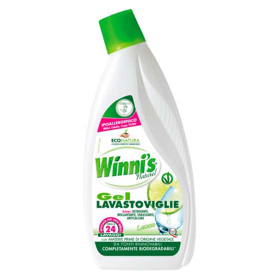 Gel Lavastoviglie al Limone 4in1 24 Lavaggi Winni's Naturel Gel Lavastoviglie al Limone 4in1 24 Lavaggi Winni's Naturel