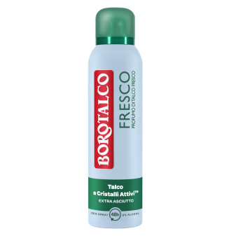 Borotalco Fresco Deodorante Deo Spray 48h con Talco a Cristalli Attivi Extra...