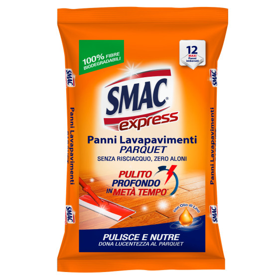 Panni Lavapavimenti Parquet con Olio di Lino Smac Express Panni Lavapavimenti Parquet con Olio di Lino Smac Express