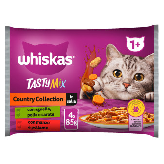 Whiskas Tasty Mix Country Collection in Salsa Cibo per Gatti Adulti Gusto...