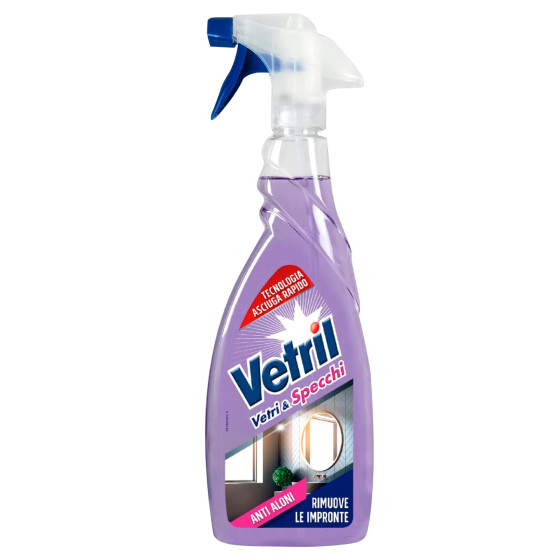 Detergente Spray Vetri e Specchi Anti Aloni 650ml Vetril