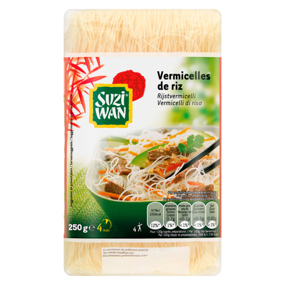Vermicelli di Riso Pronti in 4 Minuti 250g Suzi Wan Vermicelli di Riso Pronti in 4 Minuti 250g Suzi Wan