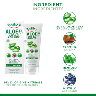 Crio-Gel Cellulite Effetto Ghiaccio con Aloe Vera - 200ml Equilibra