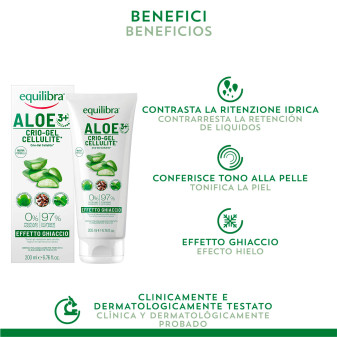 Crio-Gel Cellulite Effetto Ghiaccio con Aloe Vera - 200ml Equilibra