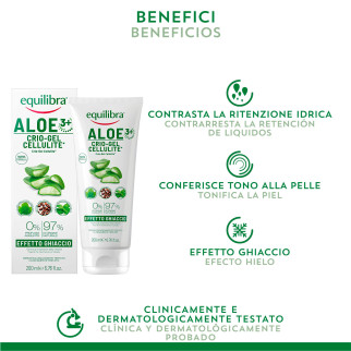 Crio-Gel Cellulite Effetto Ghiaccio con Aloe Vera - 200ml Equilibra